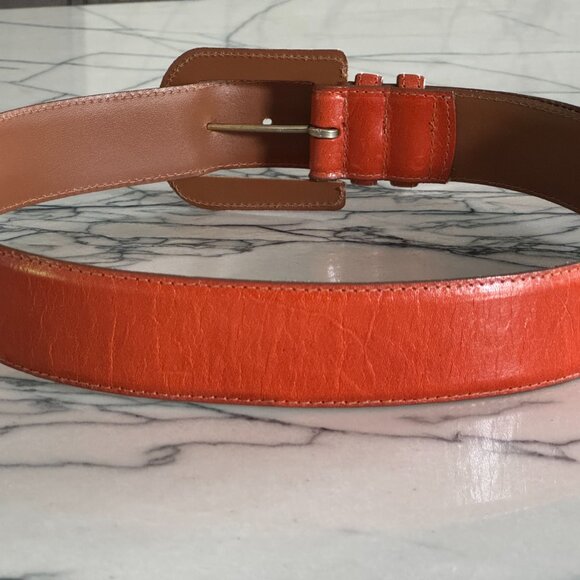 Vintage Ellen Tracy Buffalo Calf Belt - Large - Picture 3 of 5